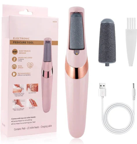 Electric Callus Remover for Feet – Rechargeable Foot Pedi Tool with 2 Speeds, IPX7 Waterproof