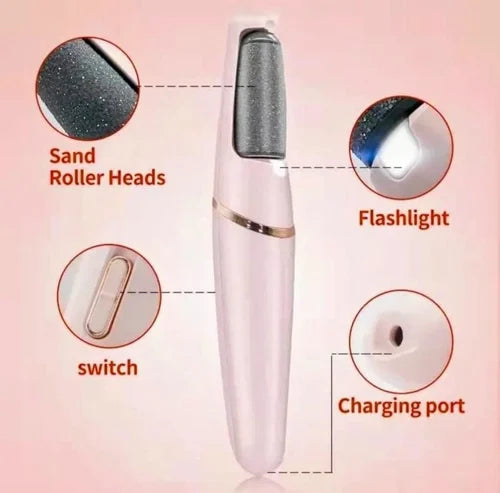 Electric Callus Remover for Feet – Rechargeable Foot Pedi Tool with 2 Speeds, IPX7 Waterproof