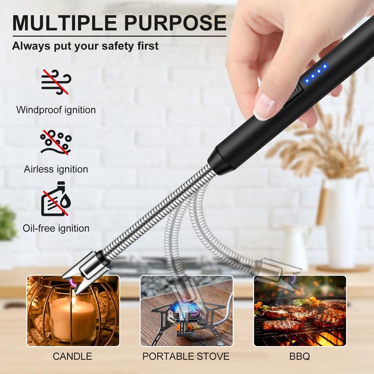 USB Rechargeable Electric Arc Lighter – Flameless Windproof Lighter